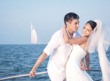 Newlyweds on a Yacht